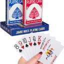 Fanwer Playing Cards Large Print for Adults - 2 Pack, Large Print Playing Cards for Seniors, Vision Impaired, Low Vision Crowd, for Blackjack, Euchre, Canasta Card Game