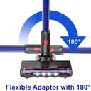 Updated Motorized Brush with Headlights for Dyson V6 Series DC59 DC62 Vacuum Cleaners,Two Rollers Replacement Head of Soft & PP Bristles Roller, Motorhead Attachment for Wood Floor, Carpet Cleaning