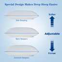 Cooling Bed Pillows for Sleeping Queen Size Set of 2, Double-Sided Memory Foam Cool Pillow with Zipper for Hot Sleepers, Cold Pillows for Side, Back or Stomach Sleepers (Shell)