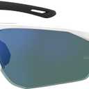 Under Armour Men's Playmaker Wrap Sunglasses (White/Black)