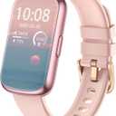 Fitness Tracker, Smart Watches for Women Men with 24/7 Heart Rate/Blood Pressure/Blood Oxygen Monitor, Sleep Tracker, Calories&Step Counter, IP68 Waterproof Health Activity Trackers for Android&iPhone (Pink)