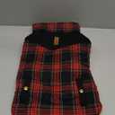 Winter Coat for Small and Medium Dogs, Puppy Plaid Jacket, Cotton Coat for Cold Weather, Windproof Warm Dog Garments, Pet Thickened Outfits Indoor Outdoor, Red L