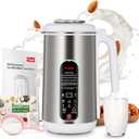 40oz Nut Milk Maker Machine Stainless Steel Soy Milk Maker Homemade Almond, Oat, Juice, Coconut, Plant-Based and Non-Dairy Beverages with Self Clean, Boil Water, Delay Start, Keep Warm