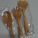 Wood Utensils Set for Cooking, Teak Wooden Utensils Set Wood Spatula for Nonstick Cookware Kitchen Utensils Set 5