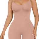 SHAPELLX Shapewear for Women Tummy Control Compression Seamless Body Shaper Slimming Bodysuit Top Thigh Slim Butt Lift (Medium-Large, Mocha Mousse)