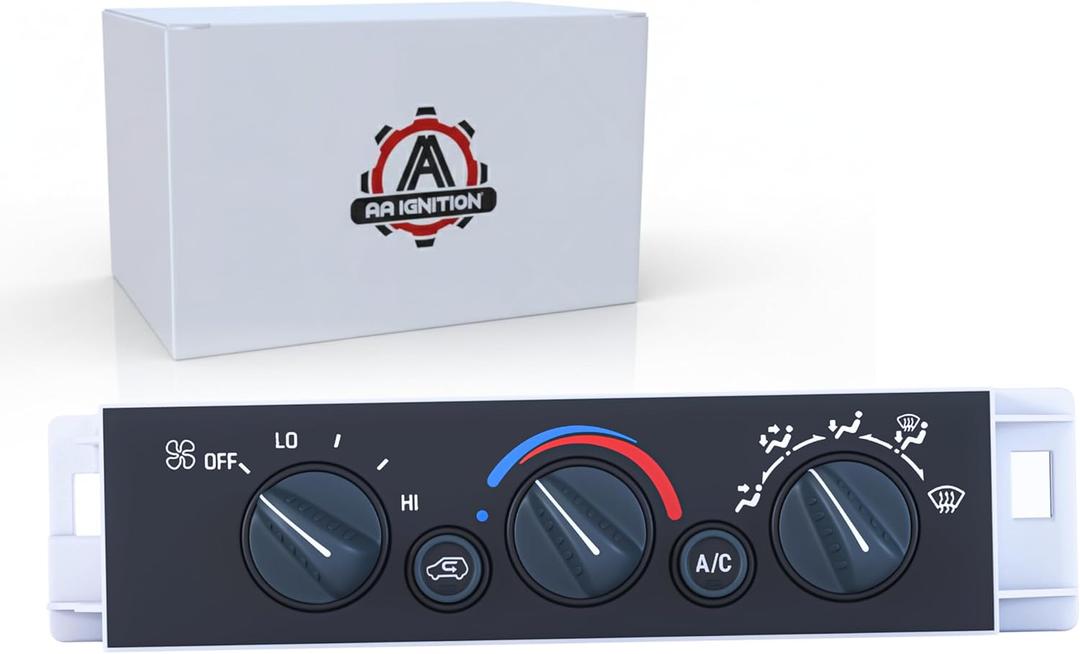 AC Heater Climate Control Module for Chevy, Cadillac, GMC Escalade, C1500, C2500, C3500, K1500, K2500 Suburban, C3500HD, Tahoe Control Panel - 16231175, 16238895, 16240115, 15-72548, 599-007, 9378815 (Without Rear Defogger Button)