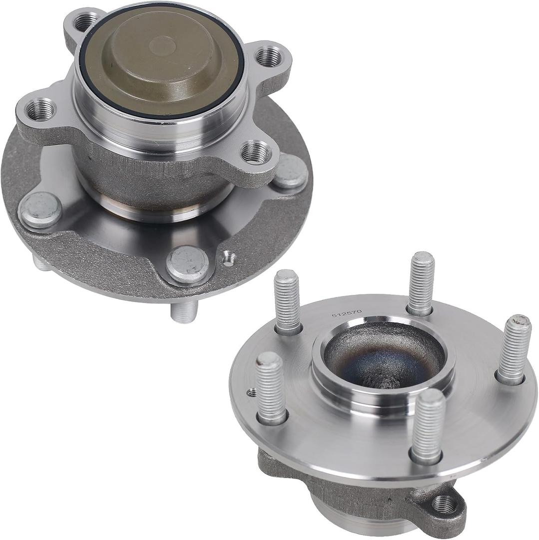 KUSATEC 512570 2pcs Rear Wheel Bearing and Hub Assembly Compatible with 2016-2021 Honda Civic, 2019-2022 Insight, 5 Lug Bolts w/ABS