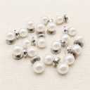 4 x 20PCS 10mm No Sew Pearl Buttons for Clothes,White Pearl Brooch Button Pins for Women,Removable Decorative Buttons for Blouses, Dresses & Sweaters,DIY Fashion Accessories