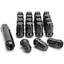 M12x1.5 Lug Nuts, 16pcs 6 Spline LugNut with Socket for Polaris RZR, ATV 12x1.5 Black Wheel LugNuts for Ranger XP 900/1000 Can Am X3 Honda Pioneer 1000 General RZR Turbo/Turbo S on UTV's Wheels