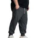 MAIKANONG Men's Big Tall Sweatpants with Zipper Pockets Grey (XXL)