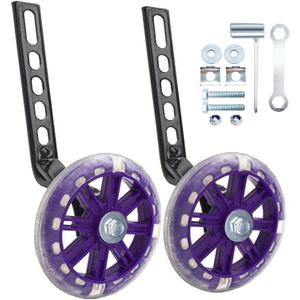 Training Wheels for 12/14/16/18/20 Inch BicycleFlash Mute Wheel (Light violet)