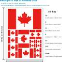 2 x QQSD Canada Flag Sticker Canadian Decal in Multiple Sizes, 3 Pack, 11.7 x 8.3 Inches