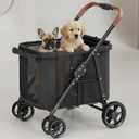 Dog Stroller for Large & Medium Dogs Up to 80 Lbs, Black