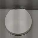 Round Toilet Seat, Standard 16.5 Slow/Soft Close Round Toilet Seat for Round Toilets, No-Slam Quiet-Close Lid, Easy-to-Install, White, Durable Never-Loosen Design