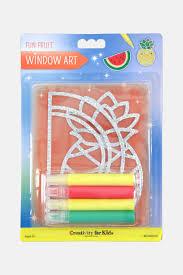 Creativity for Kids Window Art Fun Fruits - Paint and Decorate 2 Suncatchers, Create Your Own Window Art for Kids 2 Pack