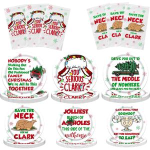 Christmas Vacation Party Decorations Tableware,Christmas Vacation Plates and Napkins for Xmas Winter Holiday Christ mas Party Decorations