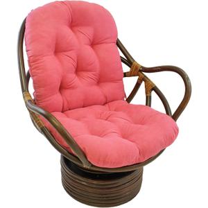 Blazing Needles Microsuede Tufted High Back Chair Cushion, 48" x 24", Berry Berry