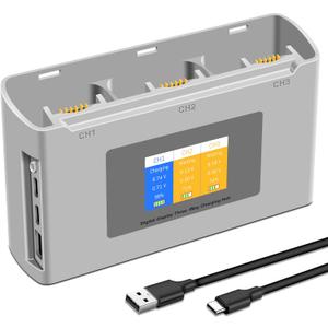 Mini 2 Battery 3-Channel Battery Charger Two-Way Charging Hub Compatible with DJI Mini 2 2 SE SE 4K,Charger with Smart LCD Display and Featuring a Multi-Function Charger Accessories