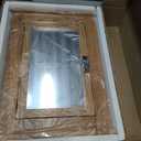 Solid Oak Mission Recessed Medicine Cabinet/Solid Wood & Handmade, Light Finish 