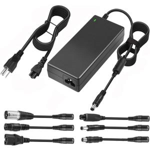 42V 2A Charger with 7 Plugs Connections, for Razor/Jetson/Voyage, gotrax, ninebot Charger for 36V 10S Li-ion Battery