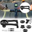 Cycling Computer Mount - Versatile Out Front GPS Mount for Wahoo, Garmin, Bryton, Cateye - Compatible with 1.26''/32mm Handlebars - Ideal for Mountain Bikes and More (Black)