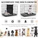 Thyle Dog Crate Divider Panel, Black Thick Dog Kennel Divider with Ties, Puppy Accessories for Puppy Training (1 Pcs,18" H X 16.5" W for 24" Crate)