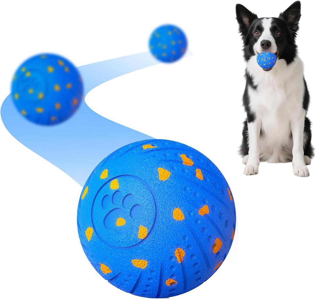 2-in-1 Interactive Dog Ball Toy for Aggressive Chewers, Automatic Moving & Bouncing E-TPU Dog Ball, 3 Modes Smart Pet Toy with Motion Sensor (Blue)
