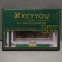 KEYYOU Lash Extension Kit DIY 300Pcs Lash Clusters Kit 40D 0.07 D Curl 9-18MIX Eyelash Extension Kit Individual Lashes Kit with Lash Bond and Seal, Lash Tweezers and Remover for Self Use