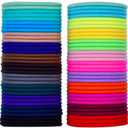69 Pieces 3mm Multicolor Elastic Hair Band No Metal Elastics Soft