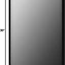 LOAAO Black Metal Framed Bathroom Mirror for Wall, 22X30 Inch Rounded Rectangle Mirror, Matte Black Bathroom Vanity Mirror Farmhouse, Anti-Rust, Hangs Horizontally or Vertically