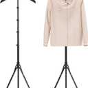 Adjustable Shirt Display Stand Mannequin Torso, Multi-Use Clothing Display | 32-63 Inches Steamer Rack Stand Foldable Clothing Display Stand for Retail Vendors, Cap and Gown Graduation Clothes Garment