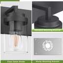 Bathroom Vanity Light, 4 Light Matte Black Vanity Light with Clear Glass Shade, 30in Farmhouse Vanity Light, Bathroom Lighting Fixtures Over Mirror for Bathroom