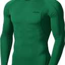 TSLA Men's UPF 50+ Compression Shirts, Cool Dry Long Sleeve Athletic Tops, Sports Baselayer Workout Shirt (Medium)