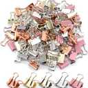 Mini Binder Clips, Paper Clip, Small Paper Clamps 15mm (5/8 inch), 100 Pack Micro Size Office Clips for Home School and Business (Multicolored)