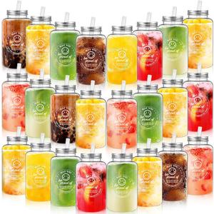 24 Pcs Employee Appreciation Gifts Bulk Thank You Cups for Coworkers 17 oz Plastic Inspirational Reusable Tumbler with Lid Straw for Staff Coworker Teacher Nurses