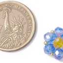 80Pcs Colorful Glass Seed Beads Flower Pendants Beaded Floral Charms for Bracelet Necklace Jewelry Making