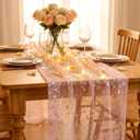 Hahafelt 4 Pack Elegant Pink Gauze Butterfly Table Runner with 3D Butterfly 27.5 x 115 Inches Tulle Table Runner for Weddings, Bridal Showers, Gender Reveals, Dining Room, and Birthday Parties