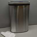 13 Gallon Kitchen Garbage Can 50L Stainless Steel Trash Can Garbage Bin Suitable Beautiful Garbage Can with Lid Sensor Trash Bin Garbage Bin with Lid Automatic for Office Bedroom Living Room, SS