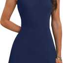 NIASHOT Womens Spring Athletic Dress Summertennis Golf Bodycon Built in Shorts Graduation Active Workout Skort Dresses 2026 A-Blue M