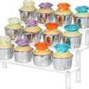 Display Shelf Cupcake Stand 3 Tier Desktop Perfume Organizer 12*6Inches Clear Acrylic Stand Cake Stands Dessert Table Display Set