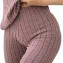 SOLY HUX Women's Pajama Bottom Ribbed Knit Casual Skinny Lounge Shorts Sleepwear (S)