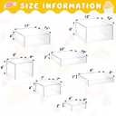 Leinuosen 7 Pcs Large Buffet Risers Set 6" to 12" Acrylic Display Box Catering Dessert Table Riser Food Display Decorative Stand with Hollow Bottom for Catering Supplies(Clear, Square)