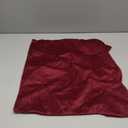 DEZENE Throw Pillow Covers 18x18 Burgundy: 2 Pack Cozy Soft Velvet Square Decorative Pillow Cases for Farmhouse Home Decor