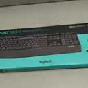 Logitech MK345 Wireless Keyboard and Mouse Combo with Palm Rest, 2.4 GHz USB Receiver, Compatible with PC, Laptop, Black