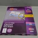 Avery Flexible Printable Name Tags, 2-1/3" x 3-3/8", Matte White, 400 Removable Name Badges for Laser and Inkjet Printers (5395)