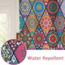 2 x SASTYBALE Boho Farmhouse Shower Curtain, Water Resistant Vintage Fabric Bathroom Curtains, Machine Washable Country Abstract Style for Bathtub Decor with 12 Hooks, 72x84 Inch