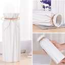 White Ceramic Vase-Flower Vase Dried Flower Vase for Modern Home Decor, Fit for Foyer Living Room Fireplace Bedroom Kitchen,Decent Gift, 8.27" H