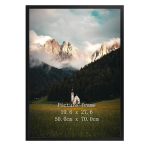 Giftgarden 19.7x27.6 Puzzle Frame Black, 50x70cm Picture Frame for 1000 Pieces Puzzles Wall Display, Single