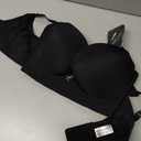 FallSweet Padded T-Shirt Bras for Women Push Up Comfort Underwire Brassiere (38C, Black)