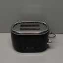 Mueller Retro Toaster 2 Slice with 7 Browning Levels and 3 Functions: Reheat, Defrost & Cancel, Stainless Steel Features, Removable Crumb Tray, Under Base Cord Storage, Black